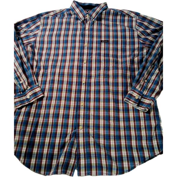 Men's Long Sleeve Chaps Multicolor Shirt Size Large - Picture 1 of 10